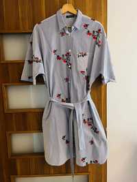 Fabien sukienka damska koszula w kwiaty 42 z paskiem