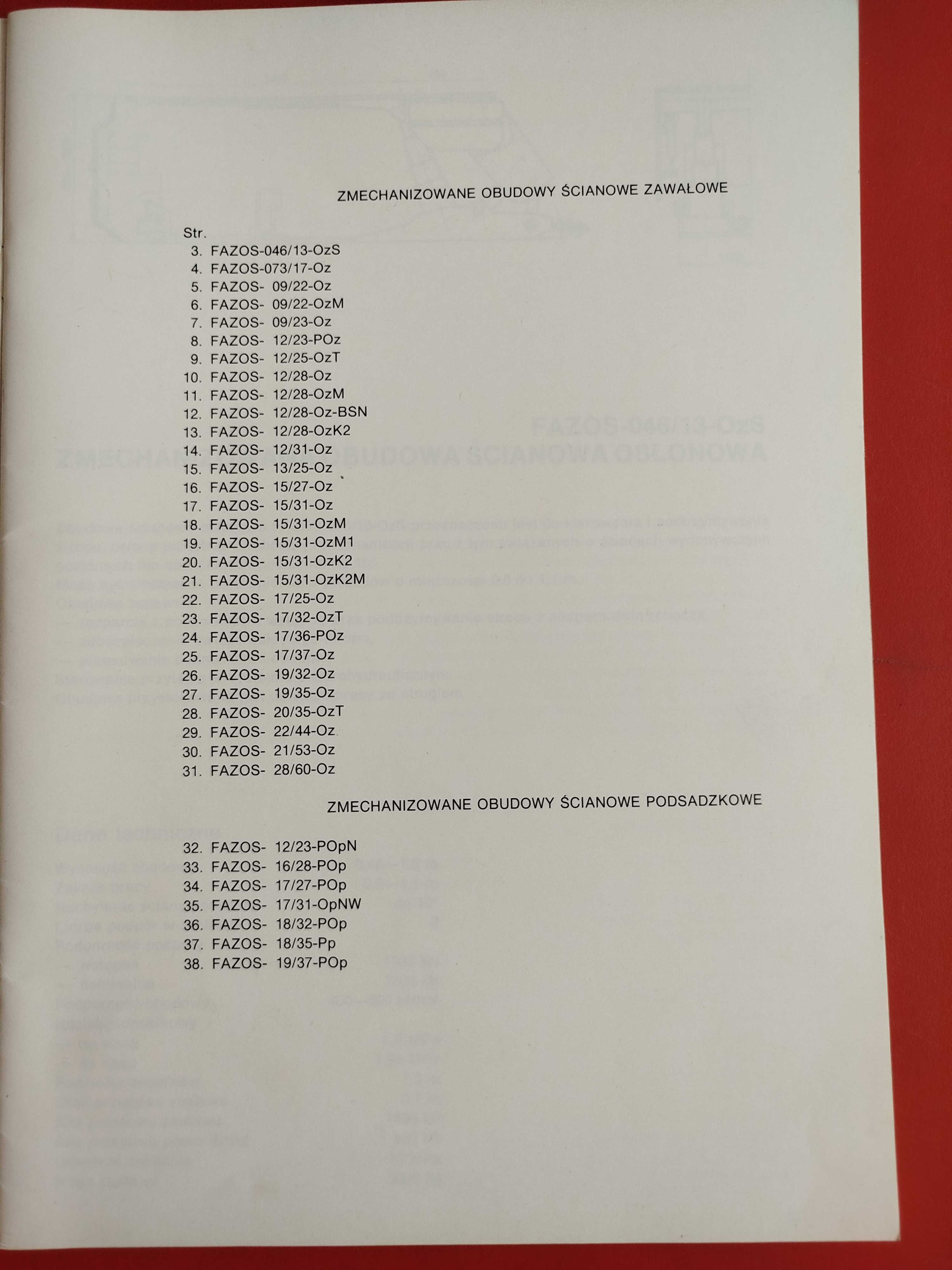 Fazos - Zmechanizowane obudowy górnicze, ścianowe