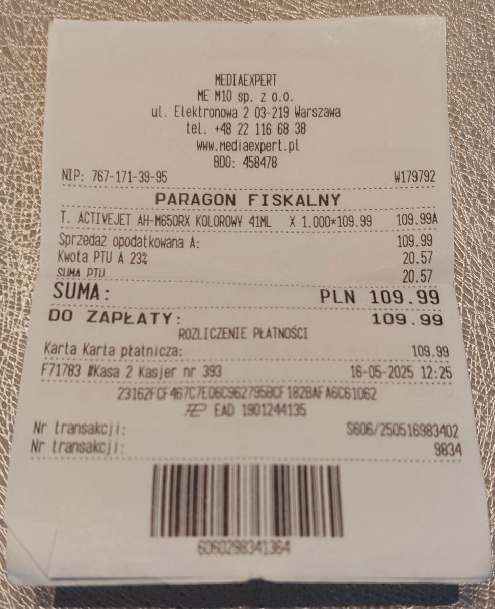 HP 650  xl activjet multipack tusze czarny i kolor