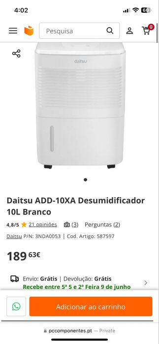 Desumidificador Dsitsu