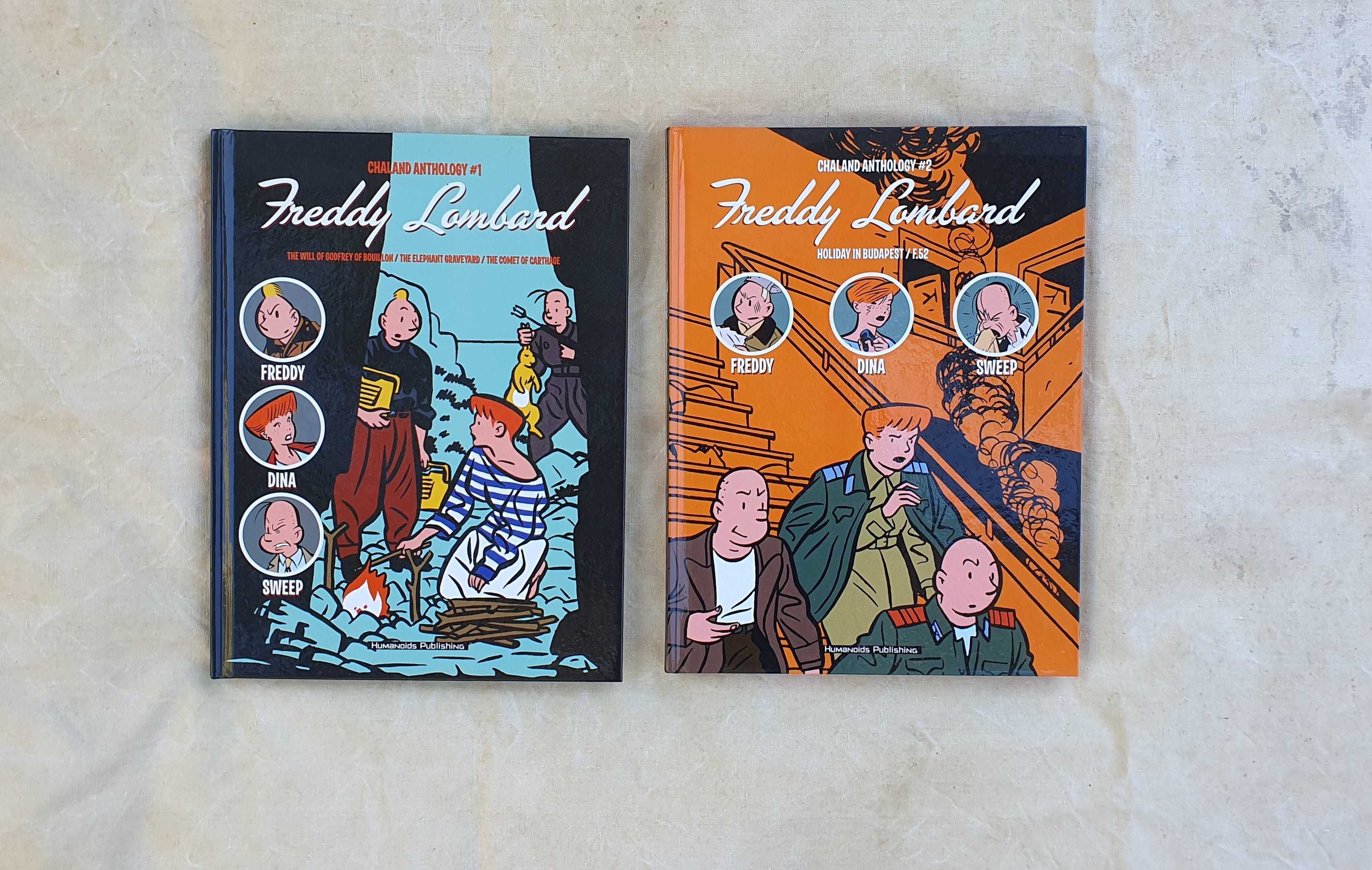Conjunto de dois livros de banda desenhada Freddy L., de Chaland.
