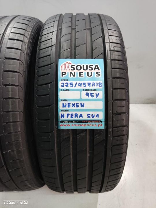 2 pneus semi novos 225-45r18 nexen - oferta dos portes