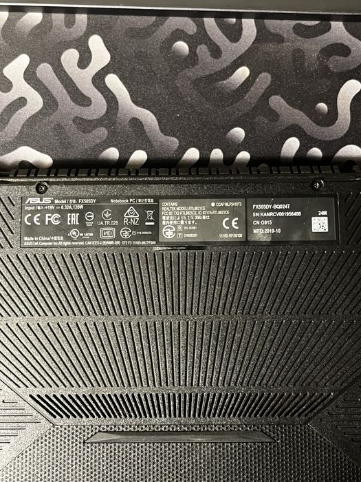 Laptop Asus TUF Gaming Ryzen5 16gb RAM