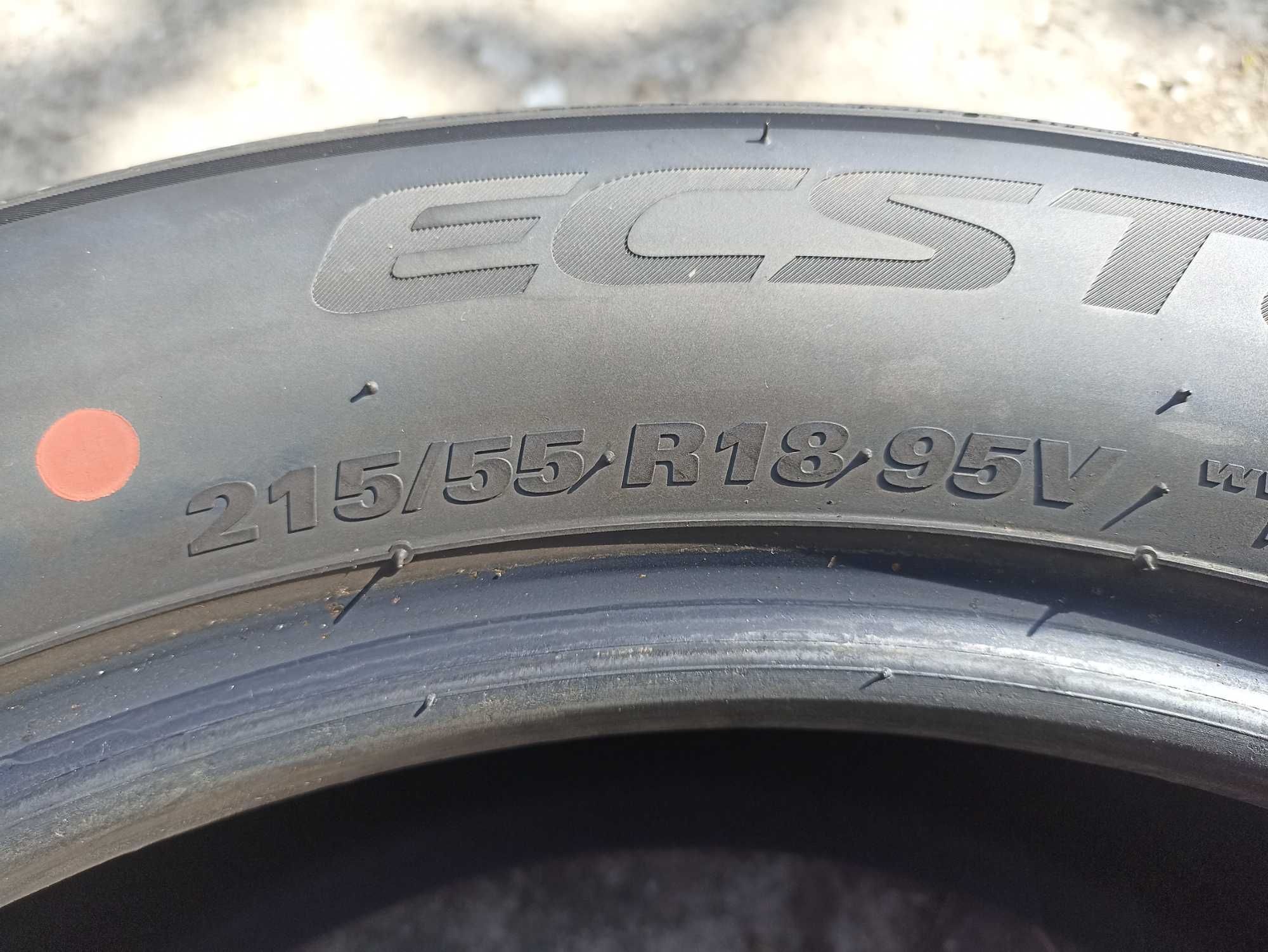 Praktycznie nowe KUMHO 215/55R18 2023r - jeszcze z kolorowymi paskami