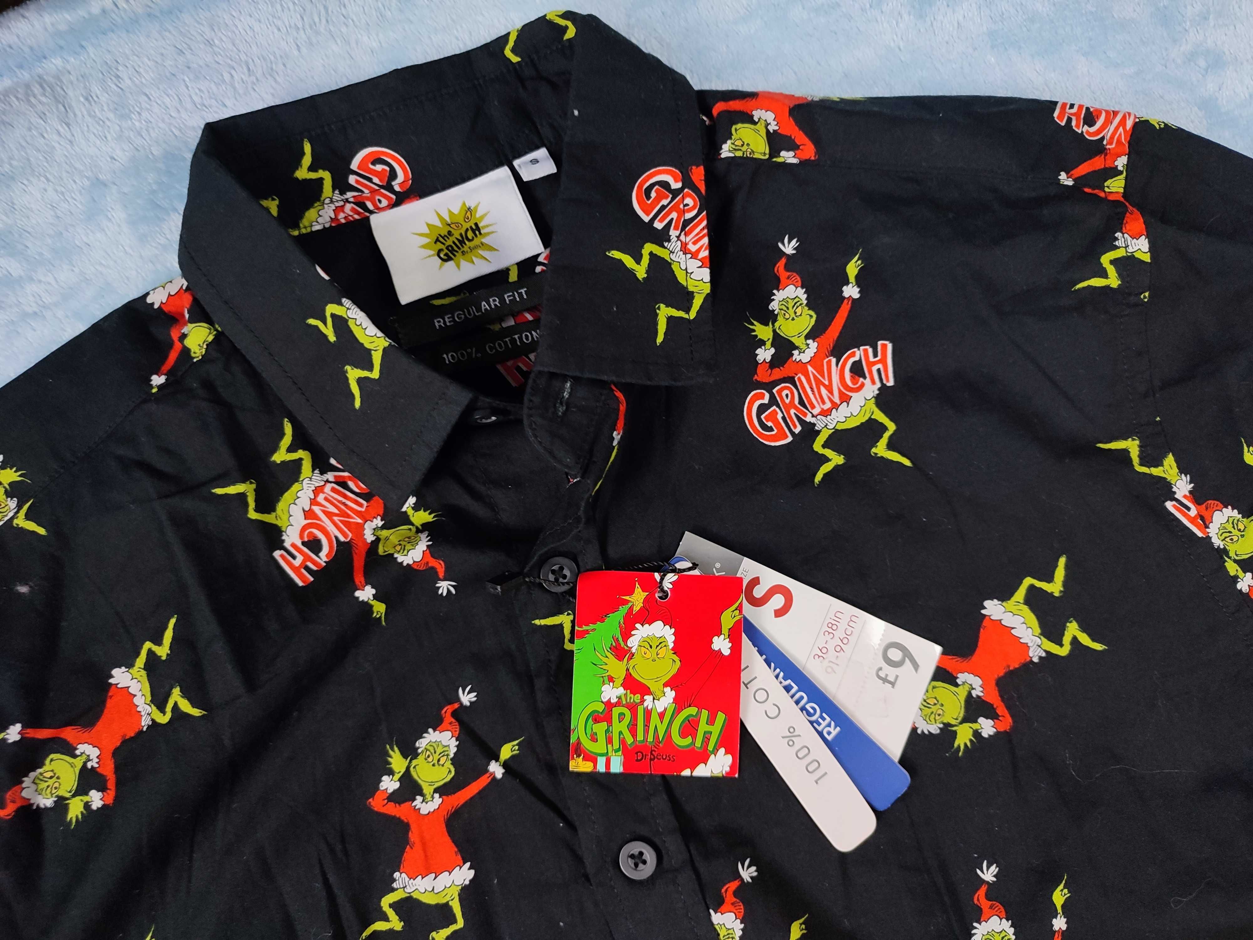 Рубашка Гринч The Grinch dr.Seuss короткий рукав (S-M)