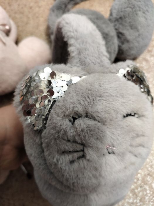 Навушники рожеві сірі зимові утеплені/ Міккі, Котик, Мінні