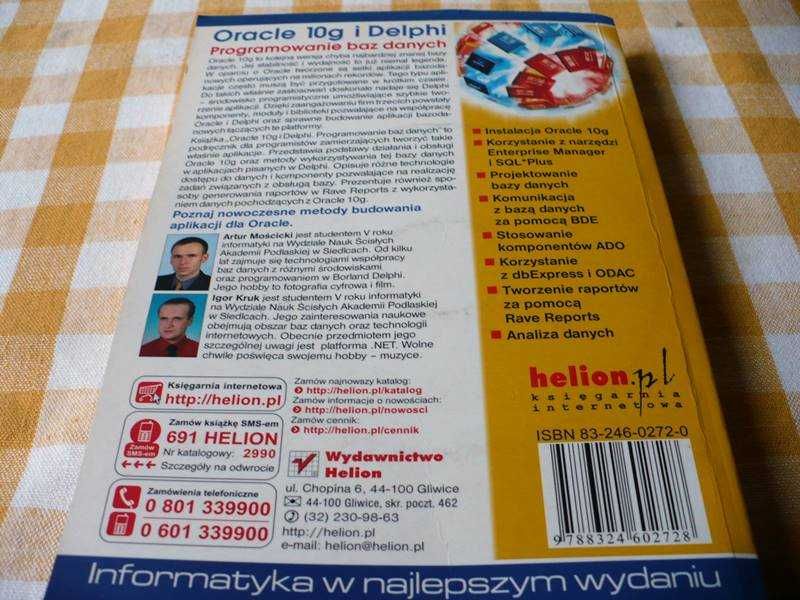 Oracle 10g i Delphi. Programowanie baz danych, Mościcki, Kruk, Wysyłka