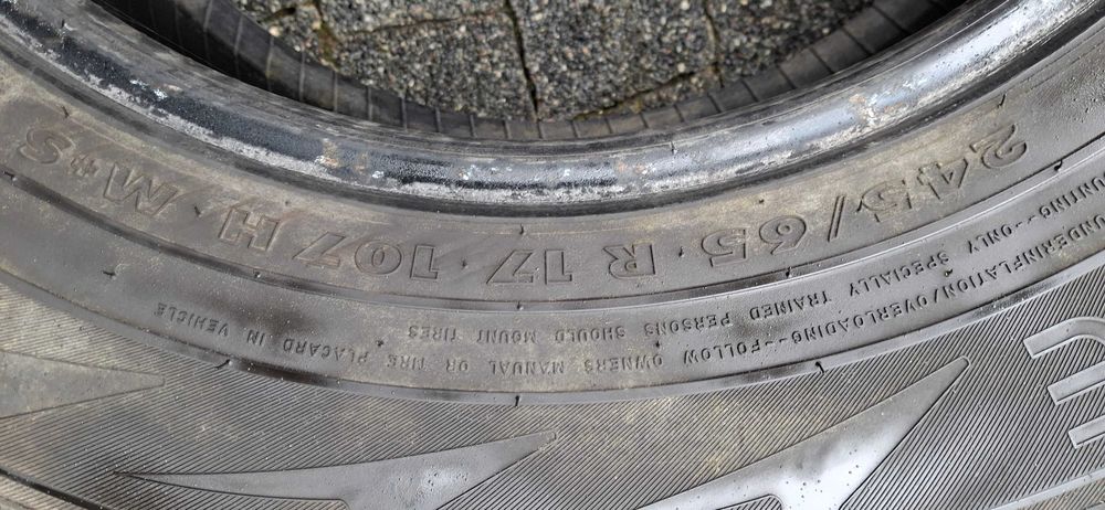 Opony 245/65 R 17 4 szt.