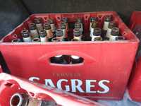 Grades de cerveja Sagres com garrafas incluídas