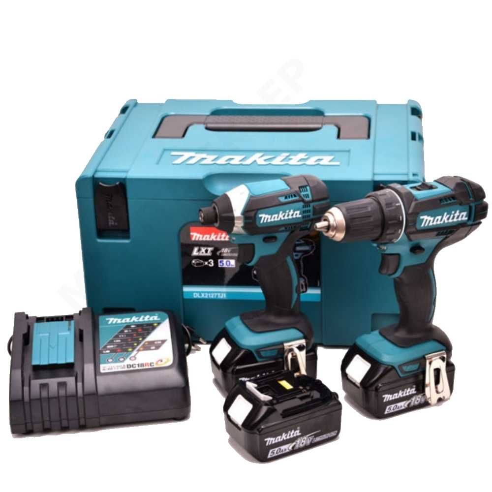 Zestaw Makita DLX2127TJ1 - DDF482 + DTD152 + 3 Aku 5 Ah + ładowarka