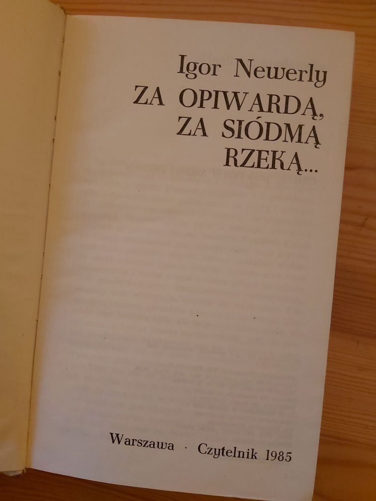 Ksiazanka Za opivarda za siodma rzeka Igor Newerly