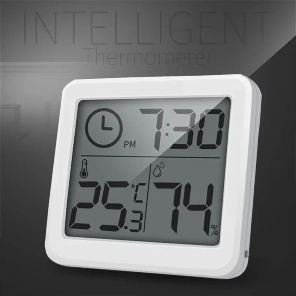 Цифровий термометр і гігрометр з годинником