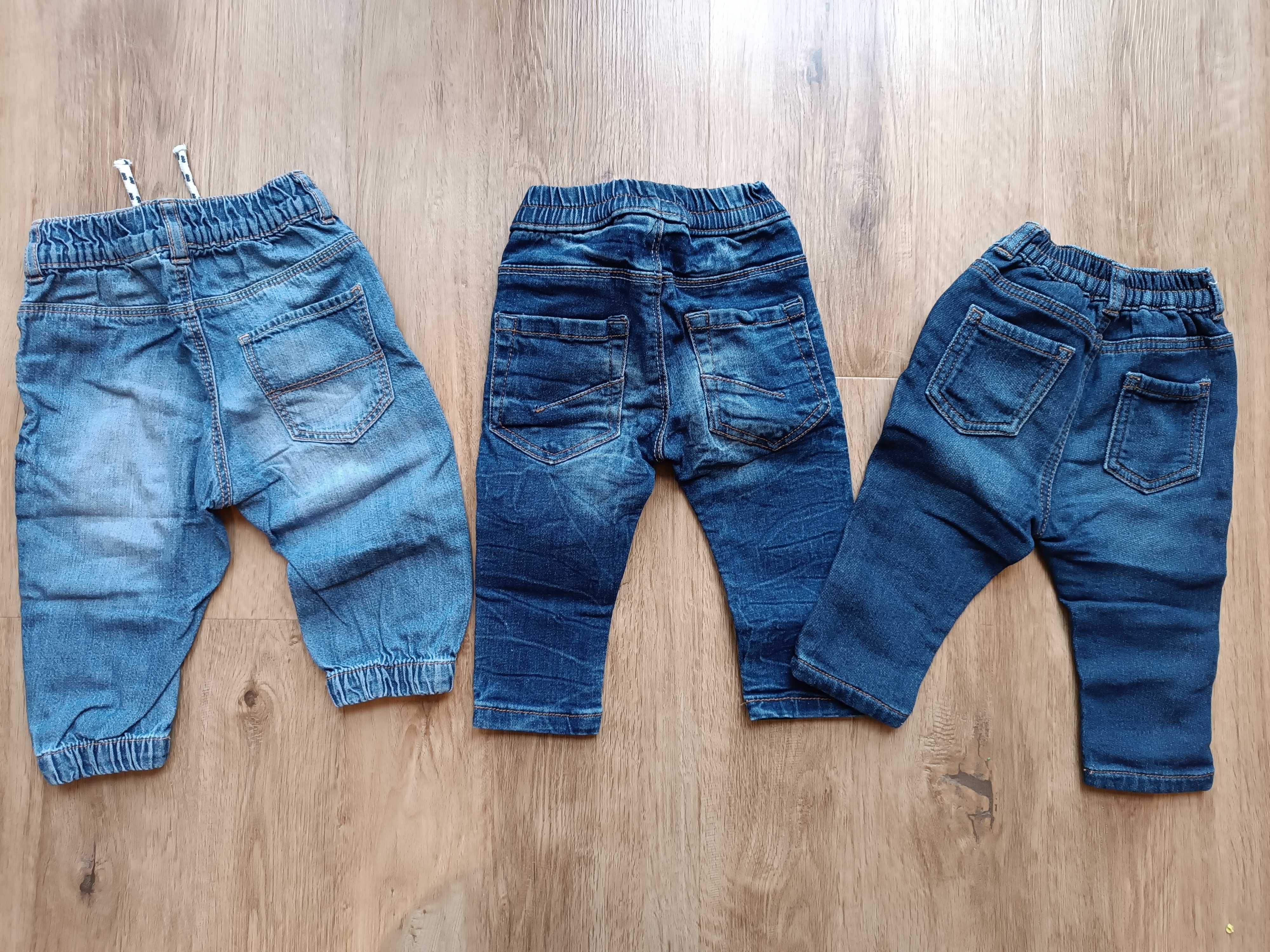 Komplet 3 szt. spodnie jeans w rozm. 68