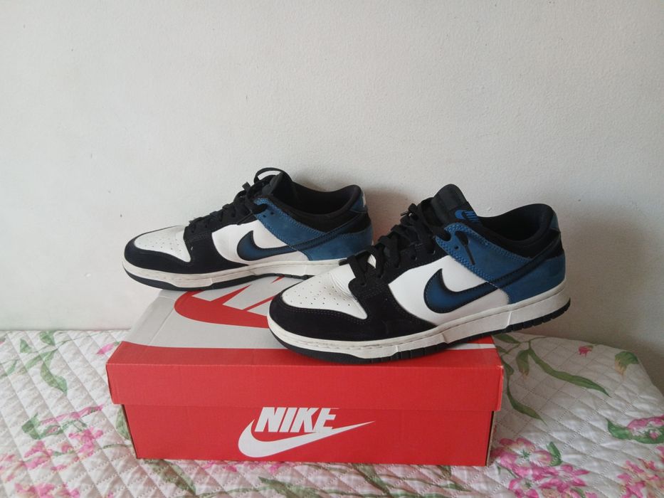 Nike dunk low summit white-industrial Blue