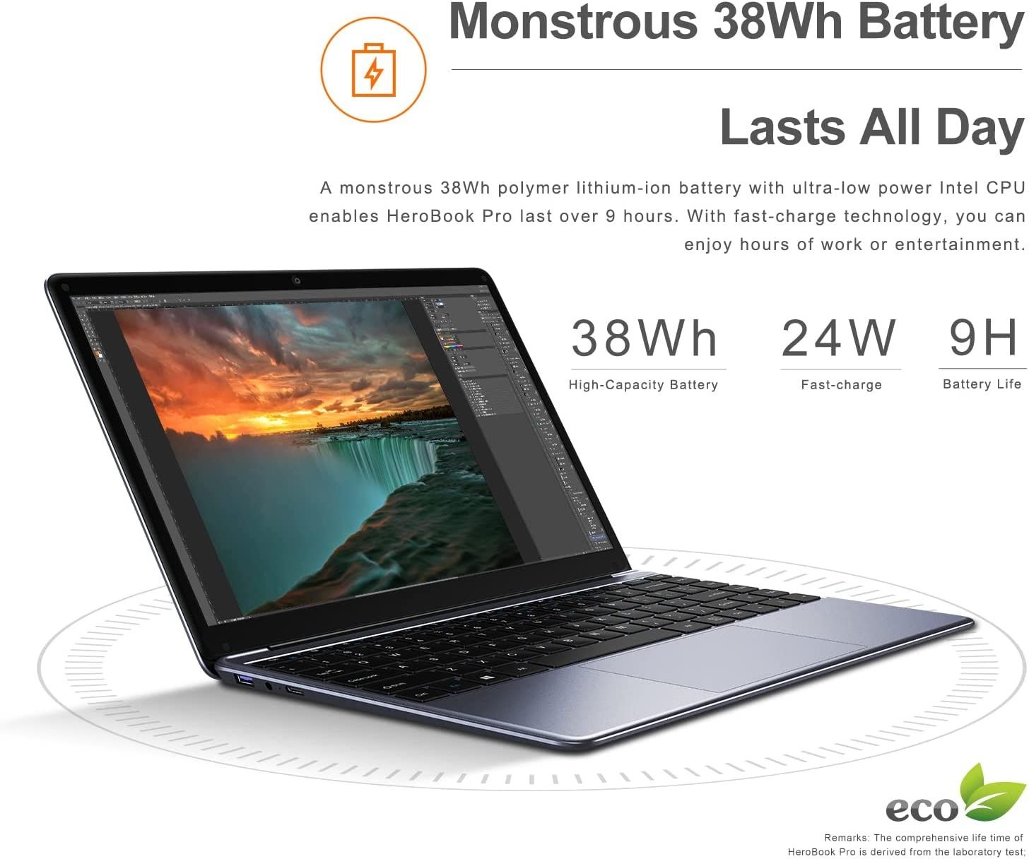 CHUWI HeroBook Pro Computador portátil Ultrabook 14,1' 8G/256G