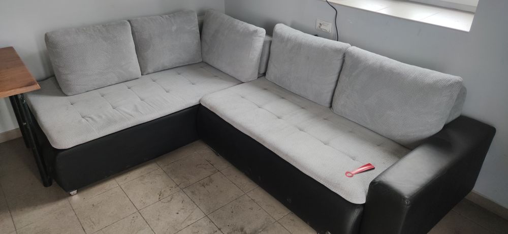 Narożnik sofa szara