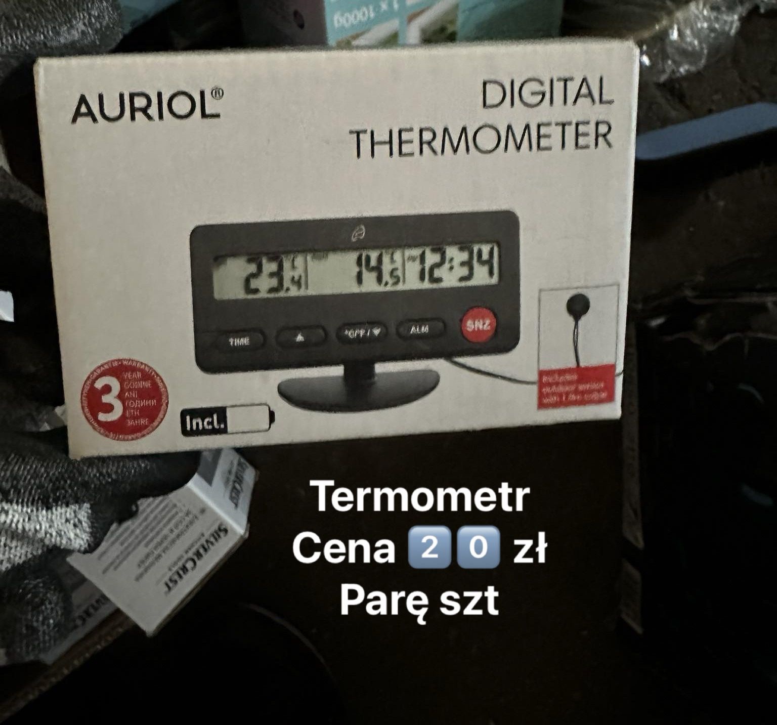 Termometr cyfrowy z sygnałem ostrzegawczym Auriol