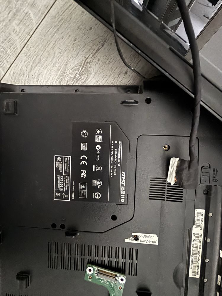 Laptop MSI na czesci