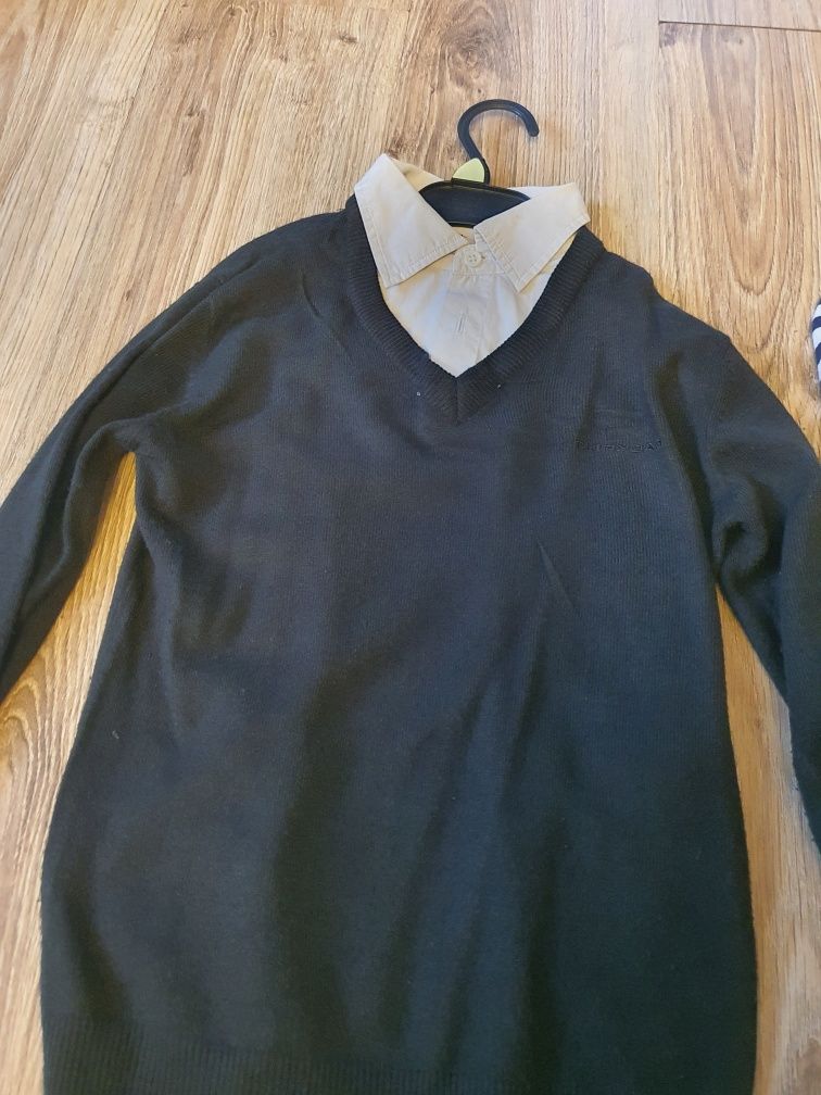 Koszula 2 x sweter blizniak 134