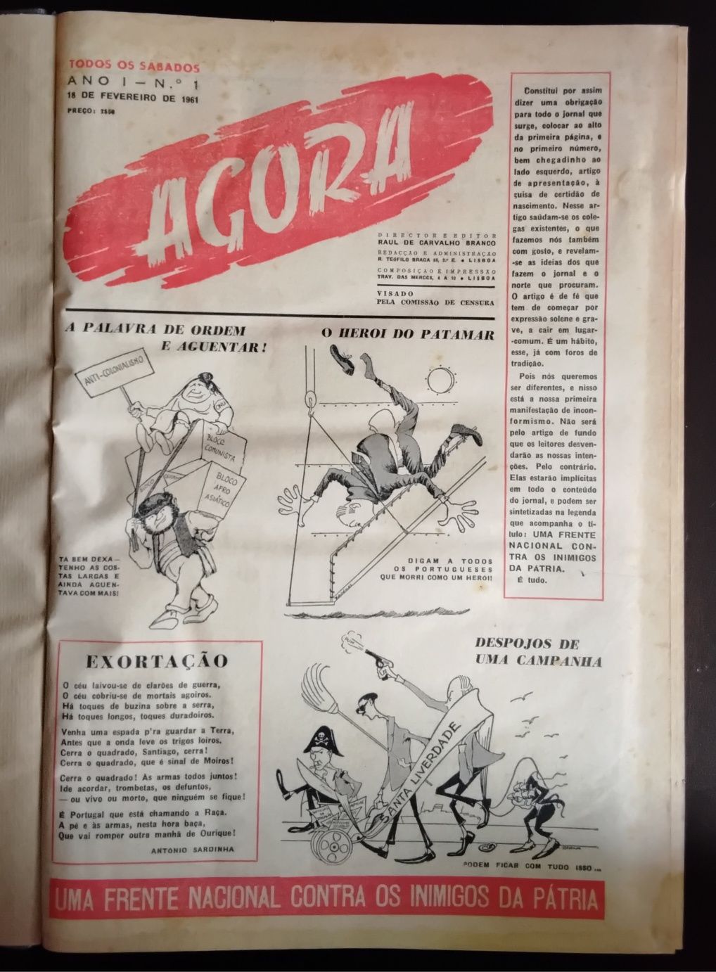 Semanário "Agora" encadernado, 1961 a 1966