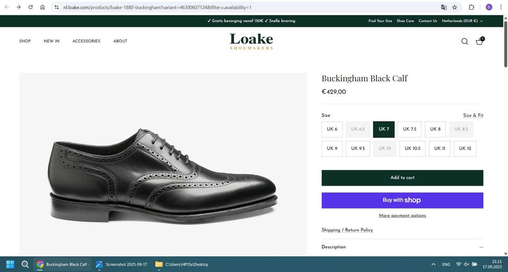 Loake р 43 англія шкіряні броги чоловічі чорні туфлі оксфорди мужские