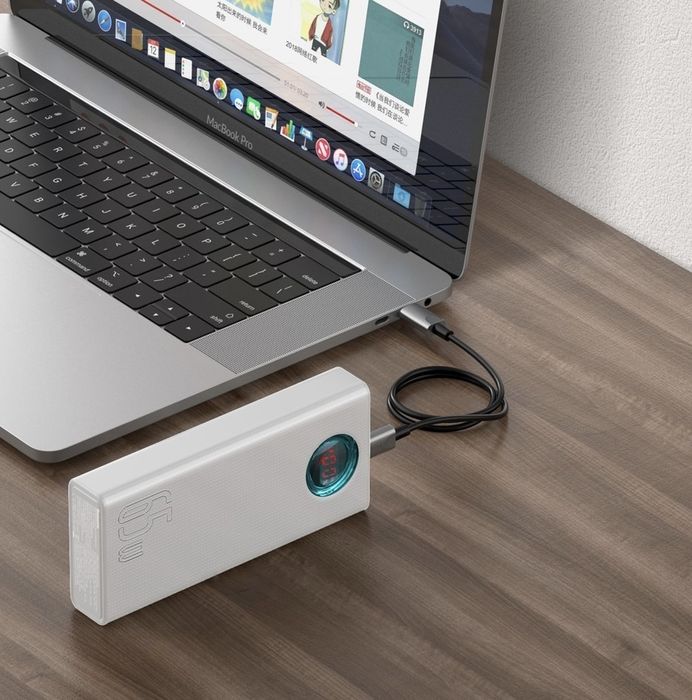 Повербанк Baseus Amblight 30000 65W 6A повер bank зарядка ноутбук mac