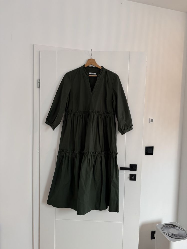 Sukienka oversize butelkowa zieleń Reserved 38