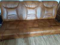 Skórzana kanapa z fotelami