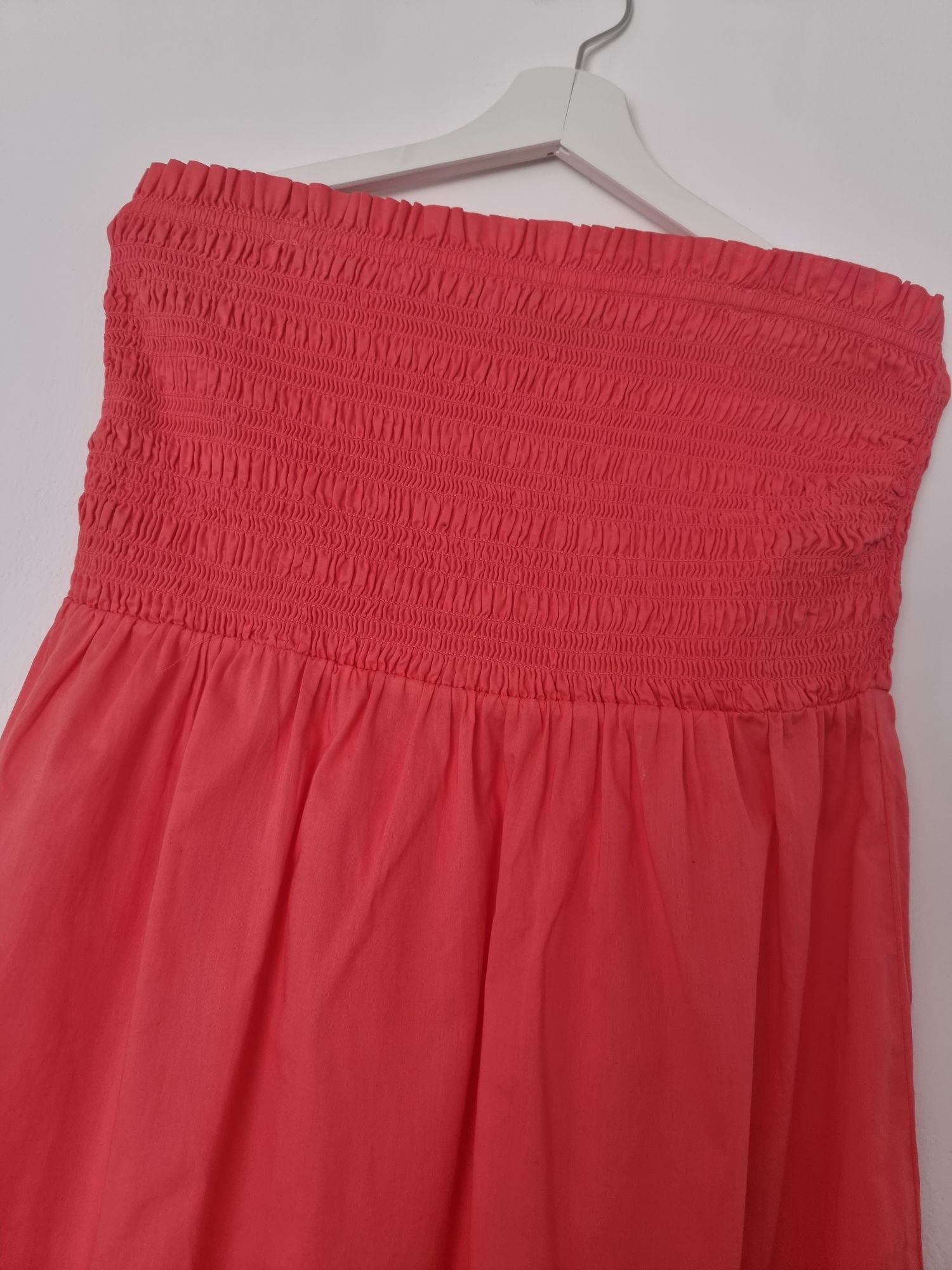 Sukienka malinowa letnia bez rękawów rozmiar 44 XXL Marks&Spencer