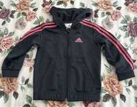 Bluza adidas czarno-różowa metka 12-18 mcy- 80/92