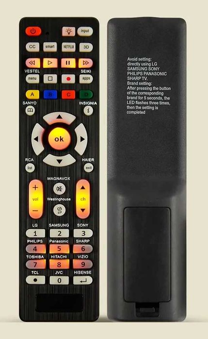 Универсальный пульт для телевизора с подсветкой RCG008