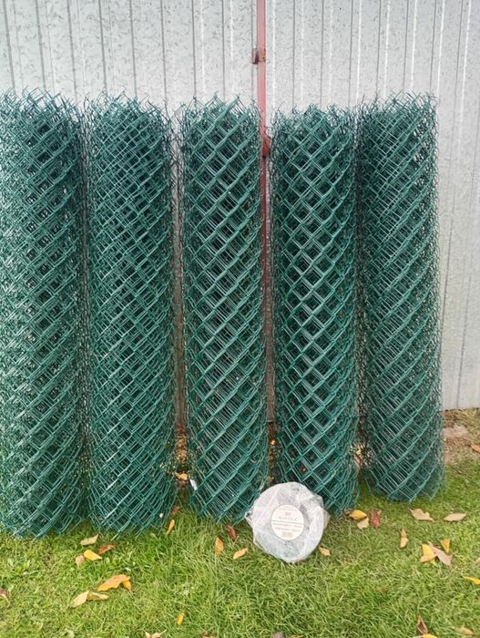 Siatka PCV ocynk zielony 50 m + cały osprzęt do montażu