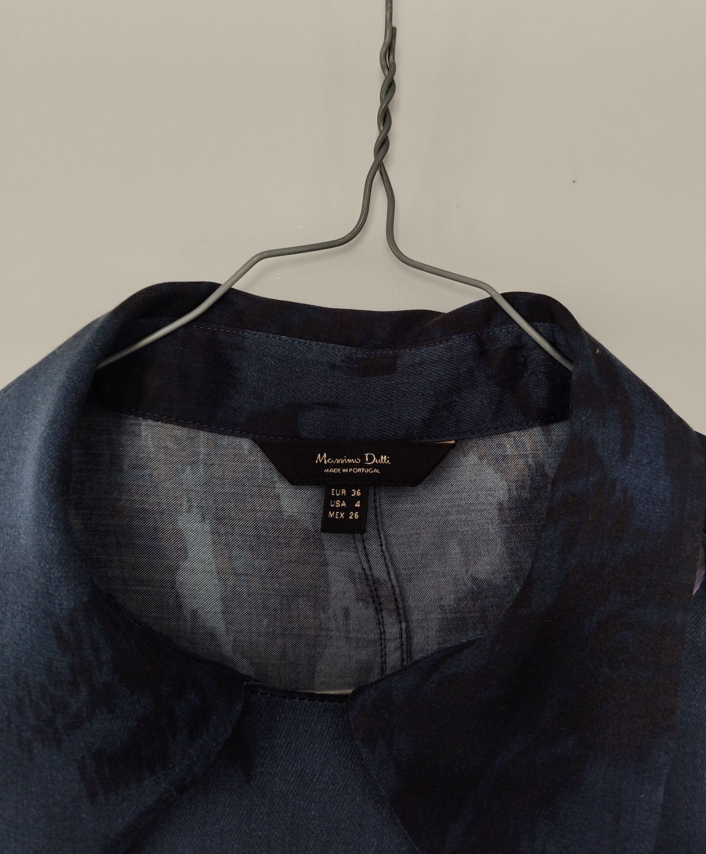 Sukienka Massimo dutti 38 M granatowa tie dye wiskozowa