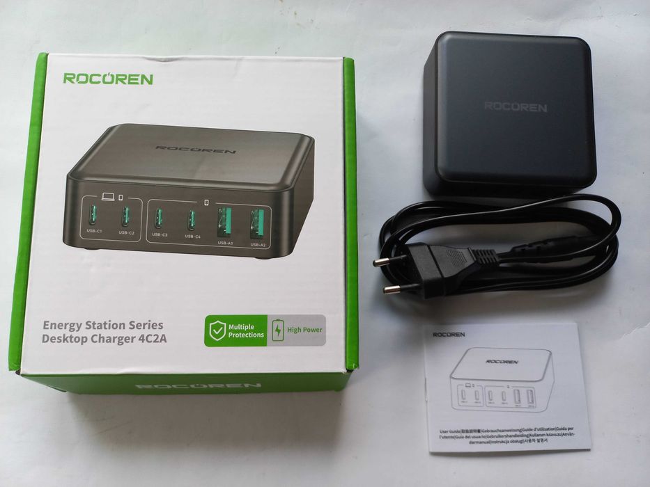 Зарядна станція зарядка Rocoren 200W GAN блок живлення