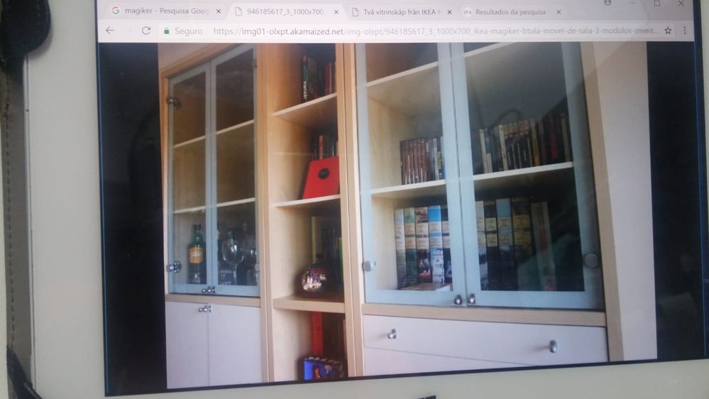 Portas NOVAS vidro MAGIKER 31x94cm do IKEA  20€ € cada porta lêr tudo
