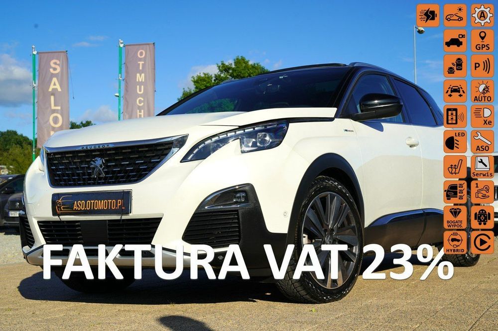 Peugeot 3008 GT ful led skóra masaze ACC kamery EL.KLAPA sam parkuje PANORAMA 4x4