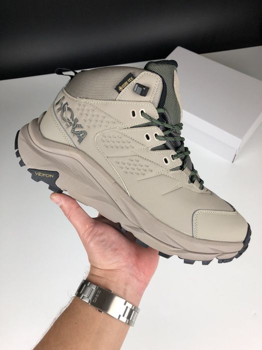 Зимові  утеплені  шкіряні водонепроникні чоловічі черевики Hoka