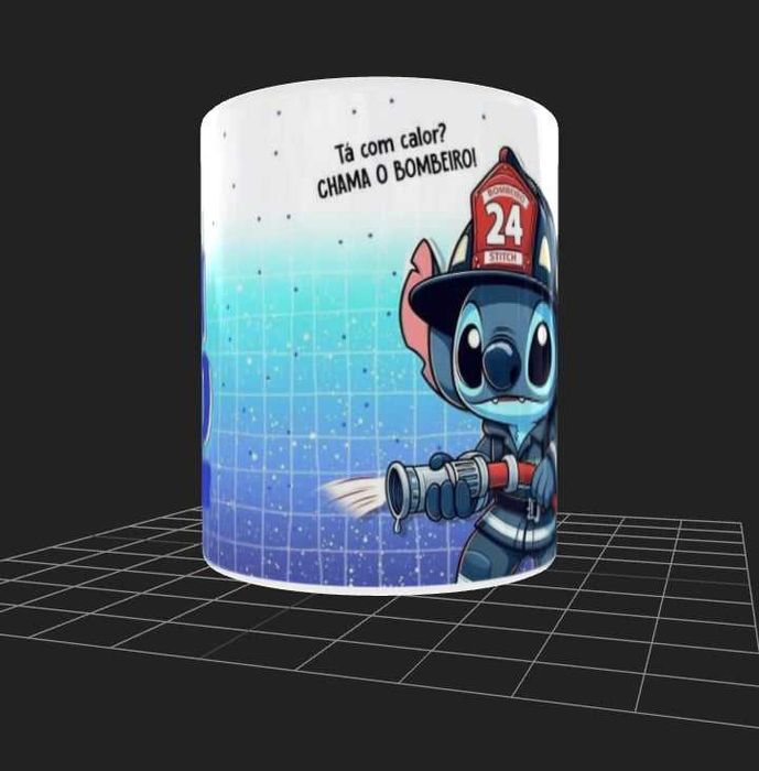 Canecas Estampadas Profissões  do Stitch, dá para Colocar o Nome
