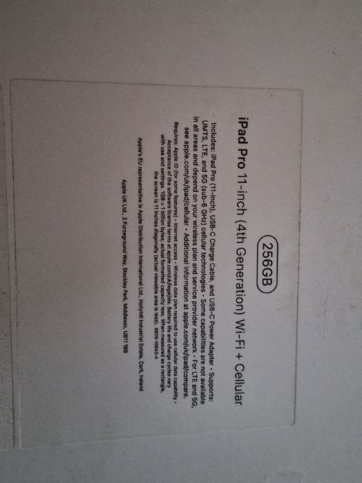 Nowy ipad pro 11 4 generacja wifi + cellular