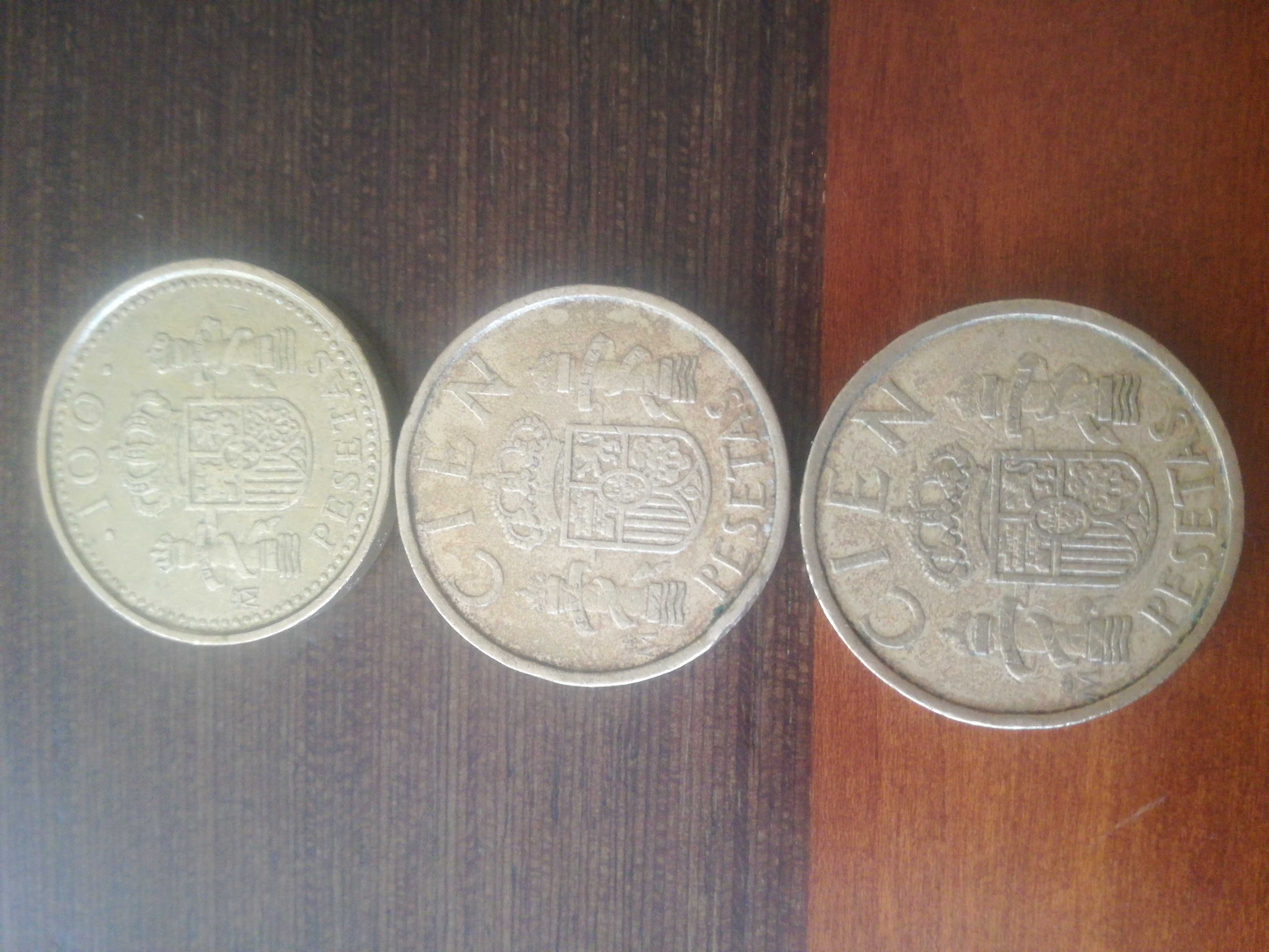 100 pesetas de 1998/1995/1989/  1988/1984/1982