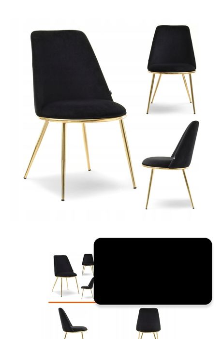 Czarne krzesło Doris