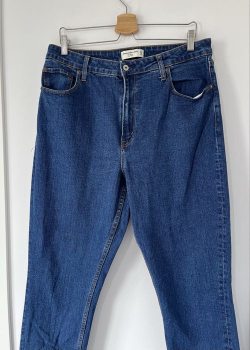 Abercrombie & Fitch spodnie jeans wysoki stan