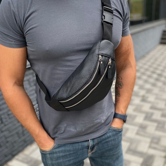 Бананка сумка шкіряна через плече слінг Turtle 2.0