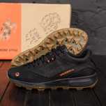 Мужские кожаные кроссовки Merrell повседневные черного цвета весенние