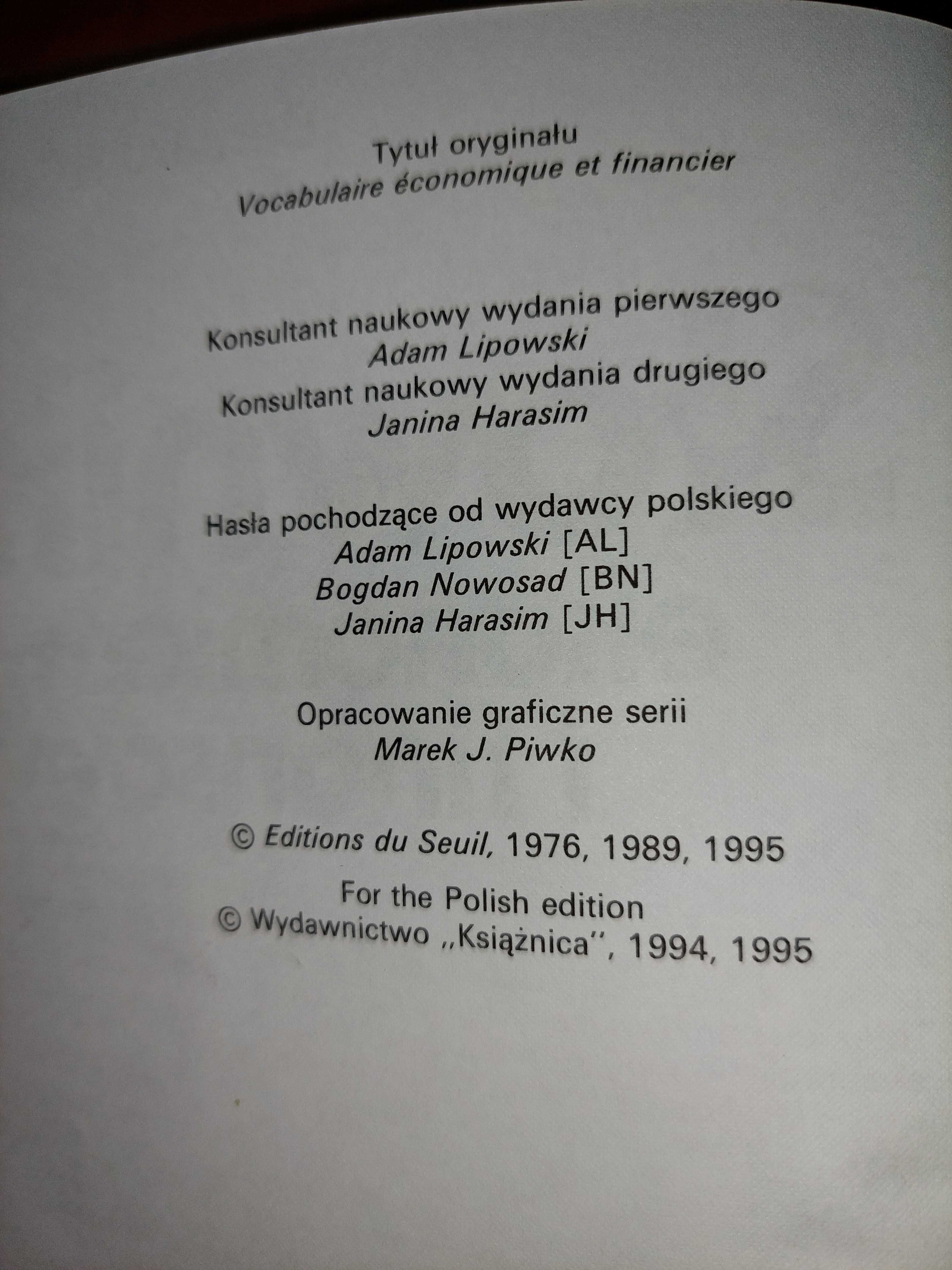 Słownik Ekonomiczny i Finansowy Wydawnictwo "Książnica" 1994,1995