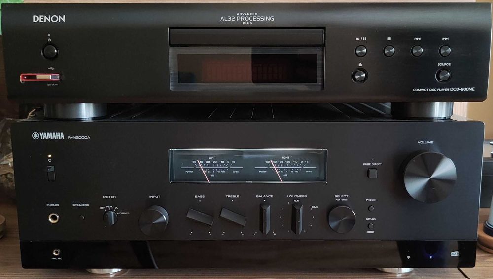 Zestaw Amplituner YAMAHA R-N2000A/CD DenonDCD-900NE/Kolumny ImagineX1T