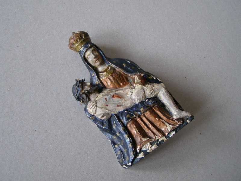 Pieta - rzezba drewniana , polichromowana XIXw.