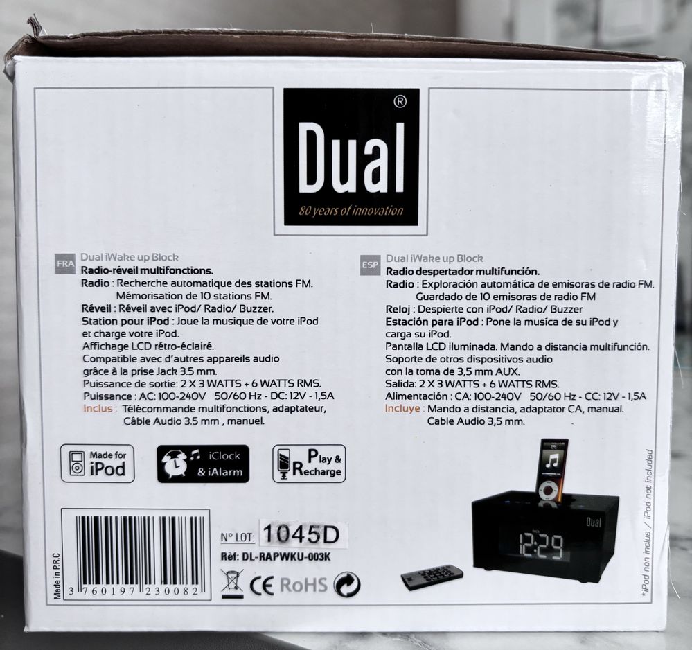 Radio radiobudzik mp3 LCD iPod alarm zegarek wielofunkcyjny