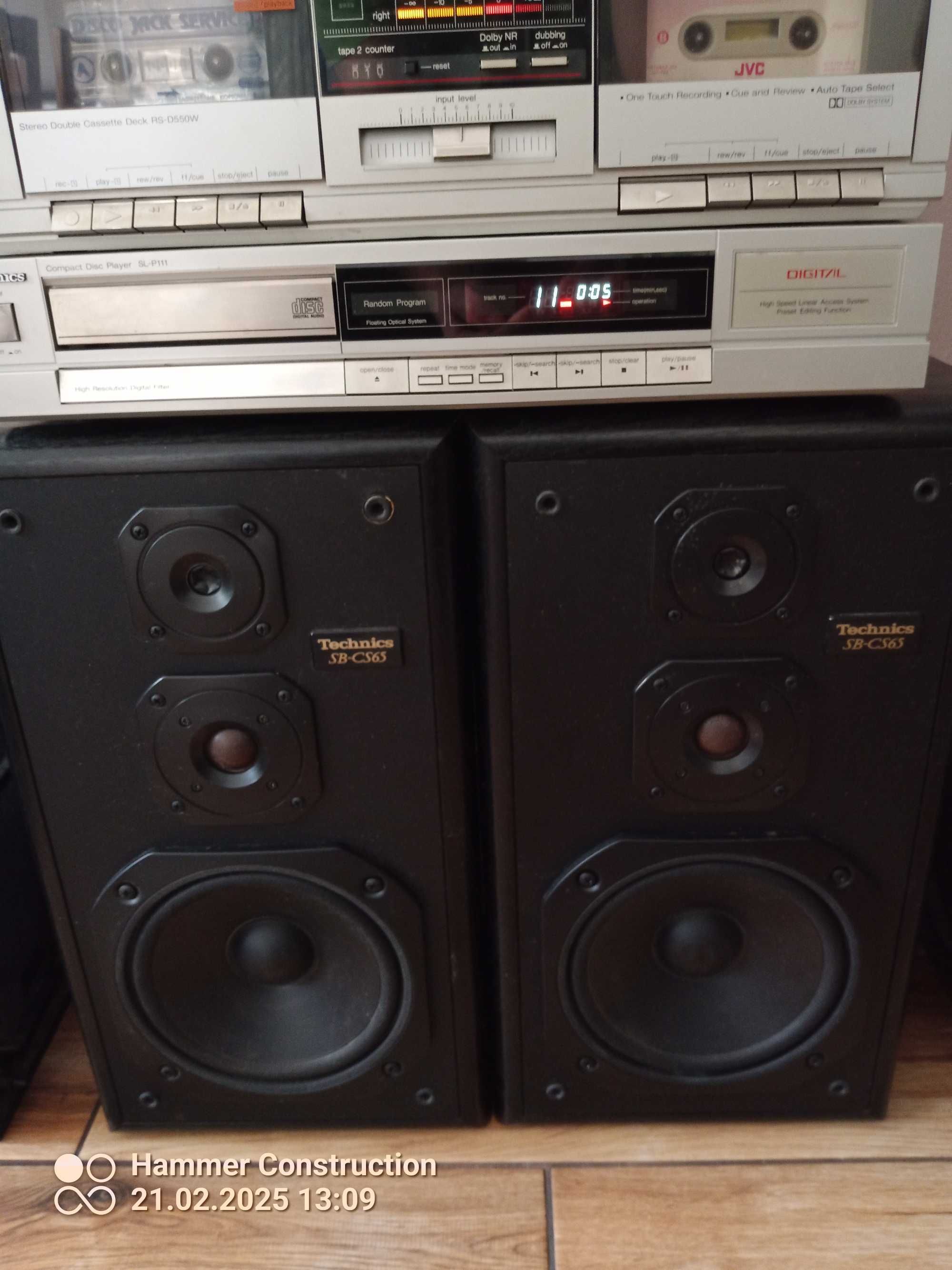 Super Wieża TECHNICS Z-450 Mega Unikat Srebrny z Kolumnami
