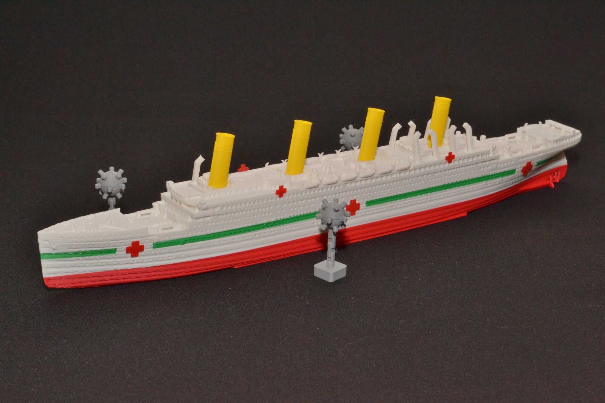 HMHS Britannic - 345mm + miny morskie - Druk 3D